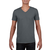 Gildan T-shirt V-Neck SoftStyle SS for him Charcoal XXL