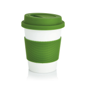 PLA kaffekop, grøn, hvid