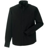 Men's Long Sleeve Classic Twill Shirt Black 3XL