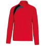 Kindertrainingsweater Met Ritskraag Sporty Red / Black / Storm Grey 12/14 jaar