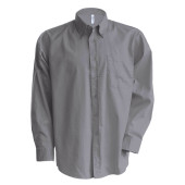 Men's long-sleeved Oxford shirt Oxford Silver 6XL