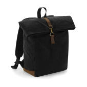 Heritage Waxed Canvas Backpack - Black - One Size
