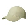 Brushed 6 Panel Cap, Turned Top Zand