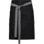 Division - Waxed look denim waist apron Black Denim One Size