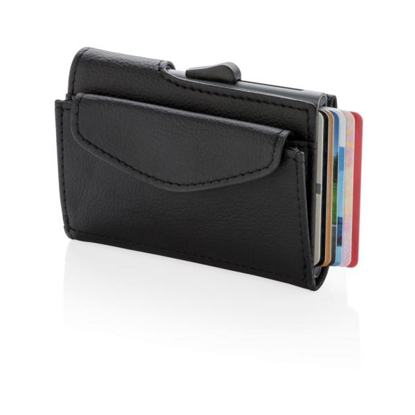C-Secure RFID kaarthouder & portemonnee met muntvakje, zwart