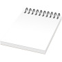 Desk-Mate® A7 notitieboek met synthetische omslag - Wit/Zwart