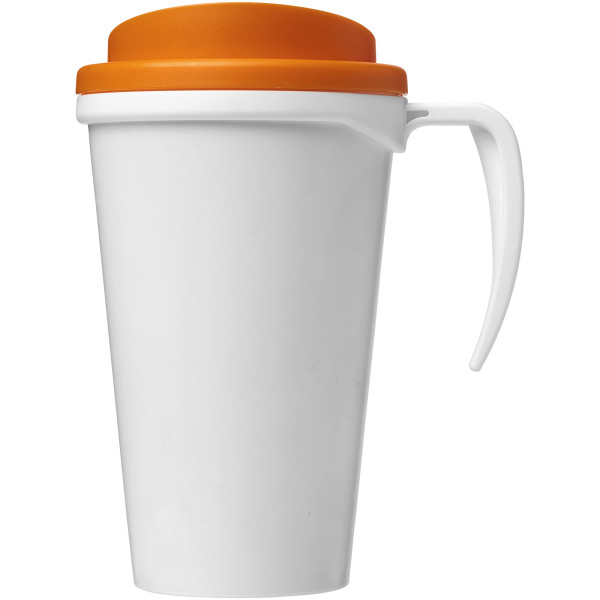 Brite-Americano® grande 350 ml insulated mug - White/Orange
