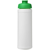 Baseline® Plus 750 ml sportflaska med uppfällbart lock - Vit/Grön