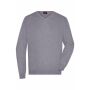 Men's V-Neck Pullover - grey-heather - 3XL