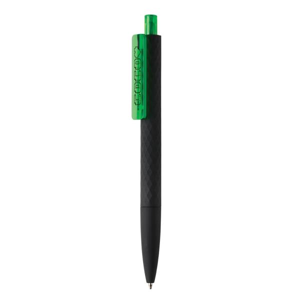 X3 zwart smooth touch pen, groen