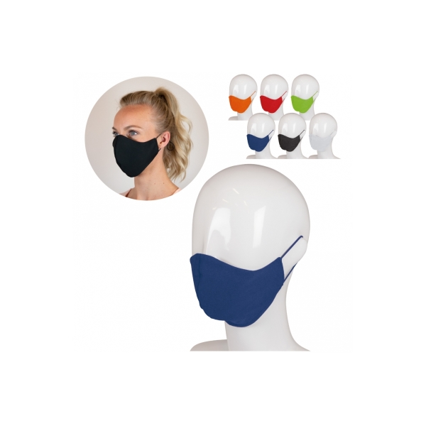 Herbruikbaar gezichtsmasker katoen 3-laags Made in Europe - Wit