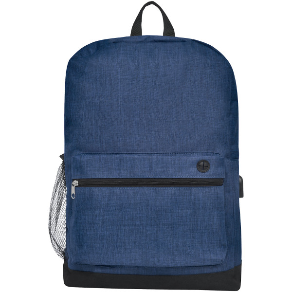 Hoss 15.6" business laptop backpack 16L - Heather navy