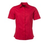 Ladies' Shirt Shortsleeve Poplin - red - 3XL