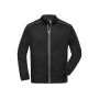 Men's Knitted Workwear Fleece Jacket - SOLID - - black/black - 6XL