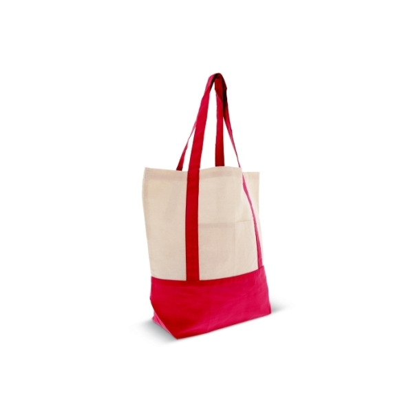 Shopping bag OEKO-TEX® cotton 140g/m² 40x10x35cm - Red
