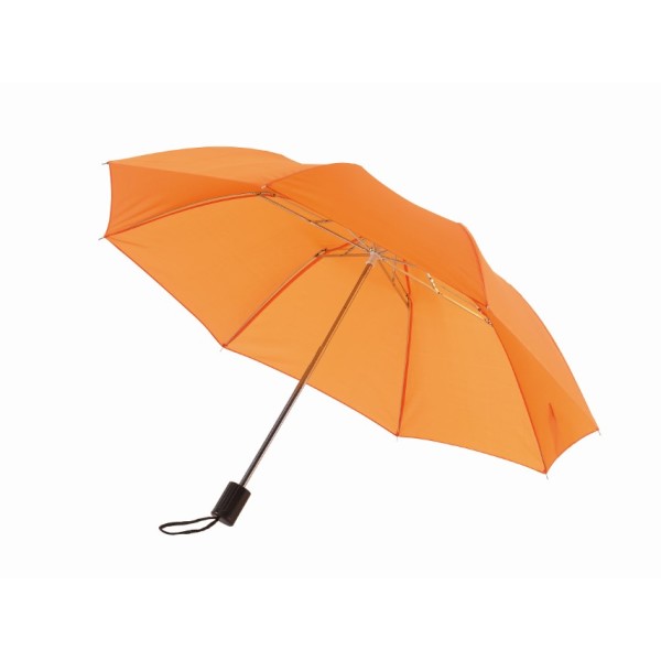 Opvouwbare, uit 2 secties bestaande manueel te openen paraplu REGULAR oranje