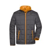 Men's Padded Light Weight Jacket - carbon/orange - 3XL