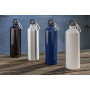 XL aluminium waterbottle with carabiner, white
