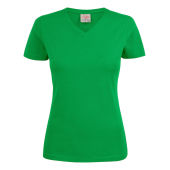 Printer Heavy V Lady T-shirt Fresh green S