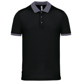 Heren-sportpolo Black / sporty grey XS