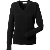 Ladies' v-neck knitted pullover Ladies' v-neck knitted pullover