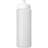 Baseline® Plus grip 750 ml sportfles met sportdeksel - Transparant/Wit