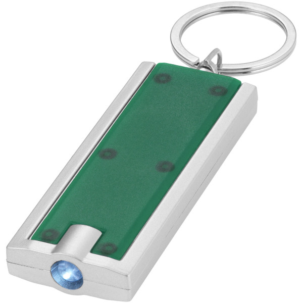 Castor LED keychain light - Green/Silver