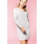 Bio fleece lounge jurk Light grey heather XS