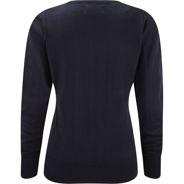 Ladies' V-neck Knitted Pullover French Navy XS