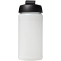 Baseline® Plus 500 ml sportfles met flipcapdeksel - Transparant/Zwart