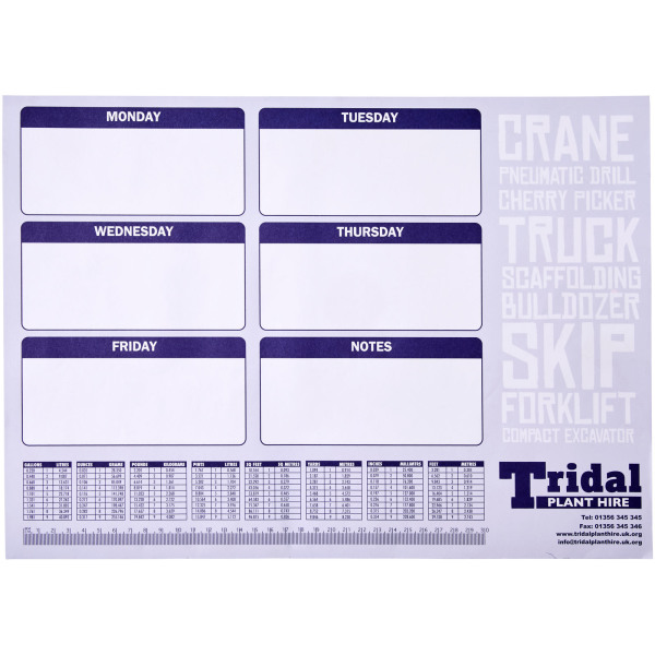 Desk-Mate® A2 notepad - White - 25 pages
