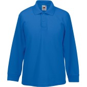 65/35 Kids' long sleeve polo shirt Royal Blue 3-4 jaar