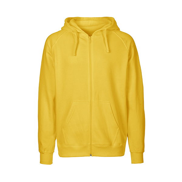 Neutral mens zip hoodie-Yellow-S