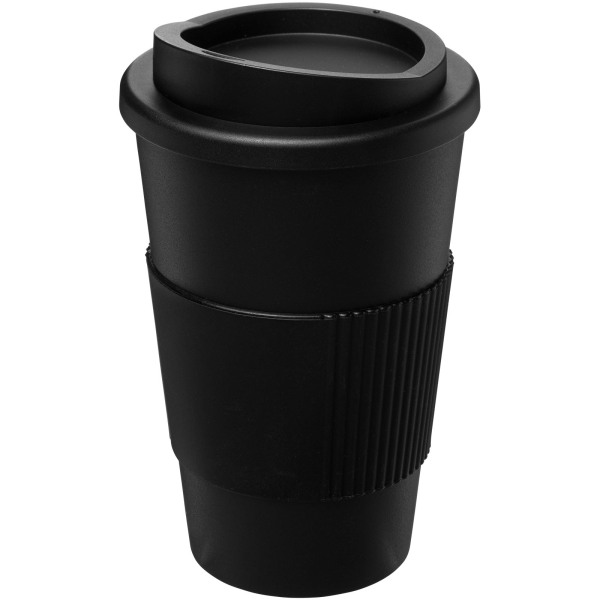 Americano® 350 ml insulated tumbler with grip - Solid black