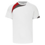Sportshirt KORTE MOUWEN VOLWASSENE White/Sporty red/Storm grey XS