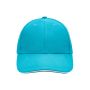 MB024 6 Panel Sandwich Cap - pacific/white - one size