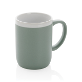 Keramische mok met witte rand, groen