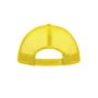 MB070 5 Panel Polyester Mesh Cap - white/sun-yellow - one size