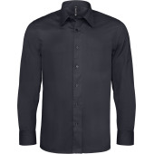Men's long-sleeved cotton / elastane shirt