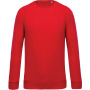 Herensweater BIO ronde hals raglanmouwen Red S