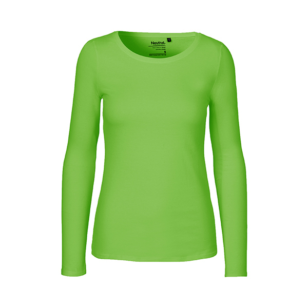 Neutral ladies long sleeve shirt-Lime-XS