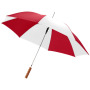 Lisa 23'' automatische paraplu met houten handvat - Rood/Wit