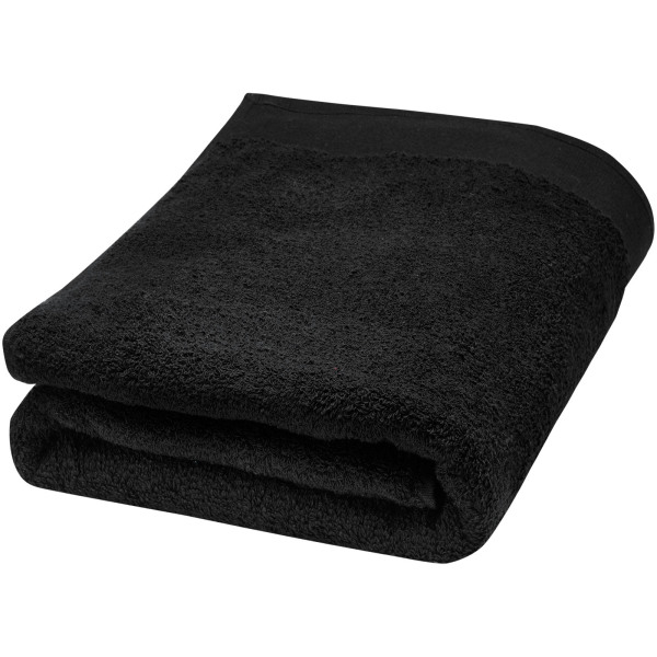 Ellie handdoek 70 x 140 cm van 550 g/m² katoen - Zwart