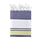 JN1903 Beach Blanket navy/lichtgroen/wit one size