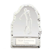 Golf Trophie Echo Golfer Glass Wedge 10,75cm Golf Trophie Echo Golfer Glass Wedge 10,75cm