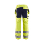 High Vis Werkbroek met stretch en gereedschapzakken