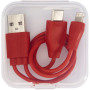 Ario 3-in-1 reversible charging cable - Red