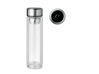 POLE GLASS - Drinkfles met thermometer POLE GLASS - Drinkfles met thermometer