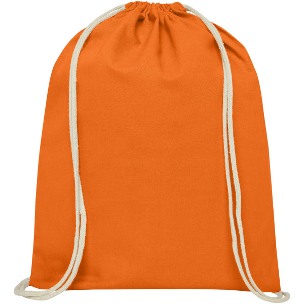 Oregon 140 g/m² cotton drawstring backpack 5L - Orange