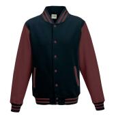AWDis Varsity Jacket, Oxford Navy/Burgundy, XXL, Just Hoods